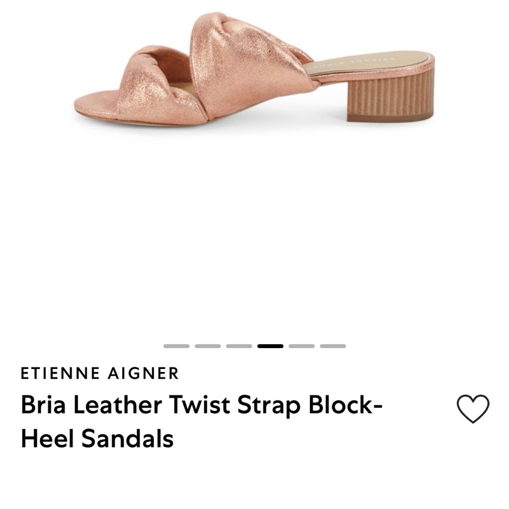 ETIENNE AIGNER Bria Leather Twist Strap Block-Heel Sandals - Picture 7 of 8